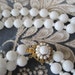 Miriam Haskell signed White Milk Glass 2 strand Necklace Wedding
