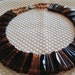 Faux Tortoiseshell Lucite Bib Vintage Necklace
