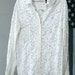 s a l e / / / See-Through 90s Ivory White Lace Button-Up Shirt / / / s a l e