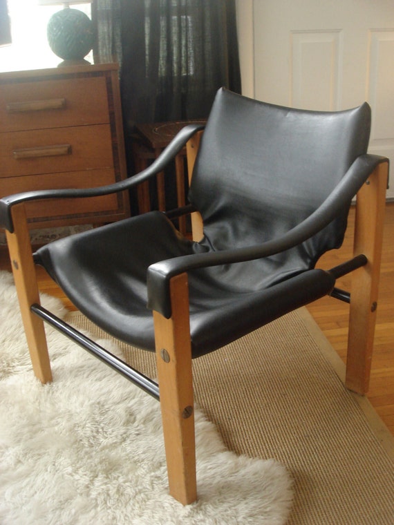 Mid Century Modern ARKANA Safari Sling Lounge Chair Designed