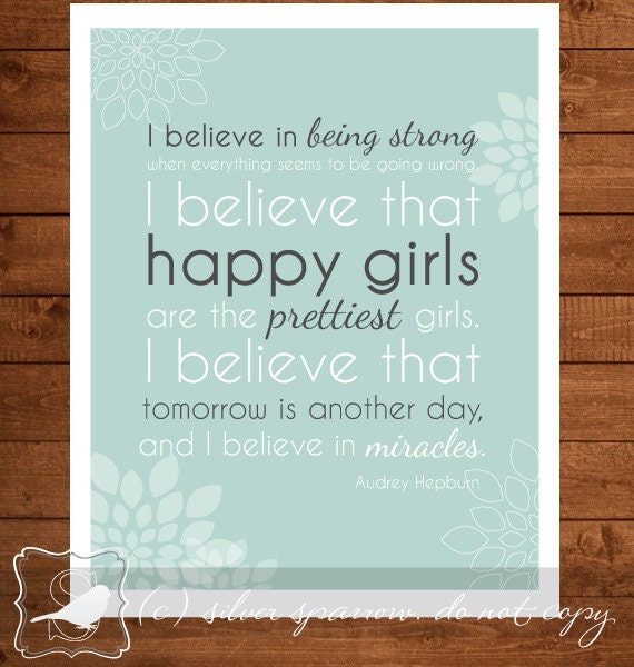 items similar to printable quote audrey hepburn wall quote girls