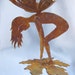 Rusty Garden Fairy on Leaf Bottoms Up Recycled Steel Nursery Decor