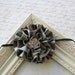 Dark Grey Satin Flower headband, baby headbands, newborn headbands, photography prop