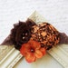 Orange and Brown Flower Headband, baby headbands, orange newborn headbands,flower headbands, photography prop, fall heaadbands