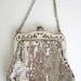 On Sale - 1940s Silver Mesh Metal Purse by Whiting & Davis Co. with Original Box and Bracelet