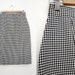 Vintage Pencil / Wiggle Skirt - Black and White Check Pattern - Size Large