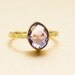 Amethyst and 18k Gold Vermeil Ring - Gemstone Ring - Available in size 5, 5.5 and 6