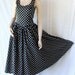 Rockabilly Dress / Circle Skirt Sundress / Polka Dots / Laura Ashley / Circa 80s