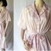 60s 70s Day Dress / Plus Size / Pastel Plaid / Nancy Frock for Dan River