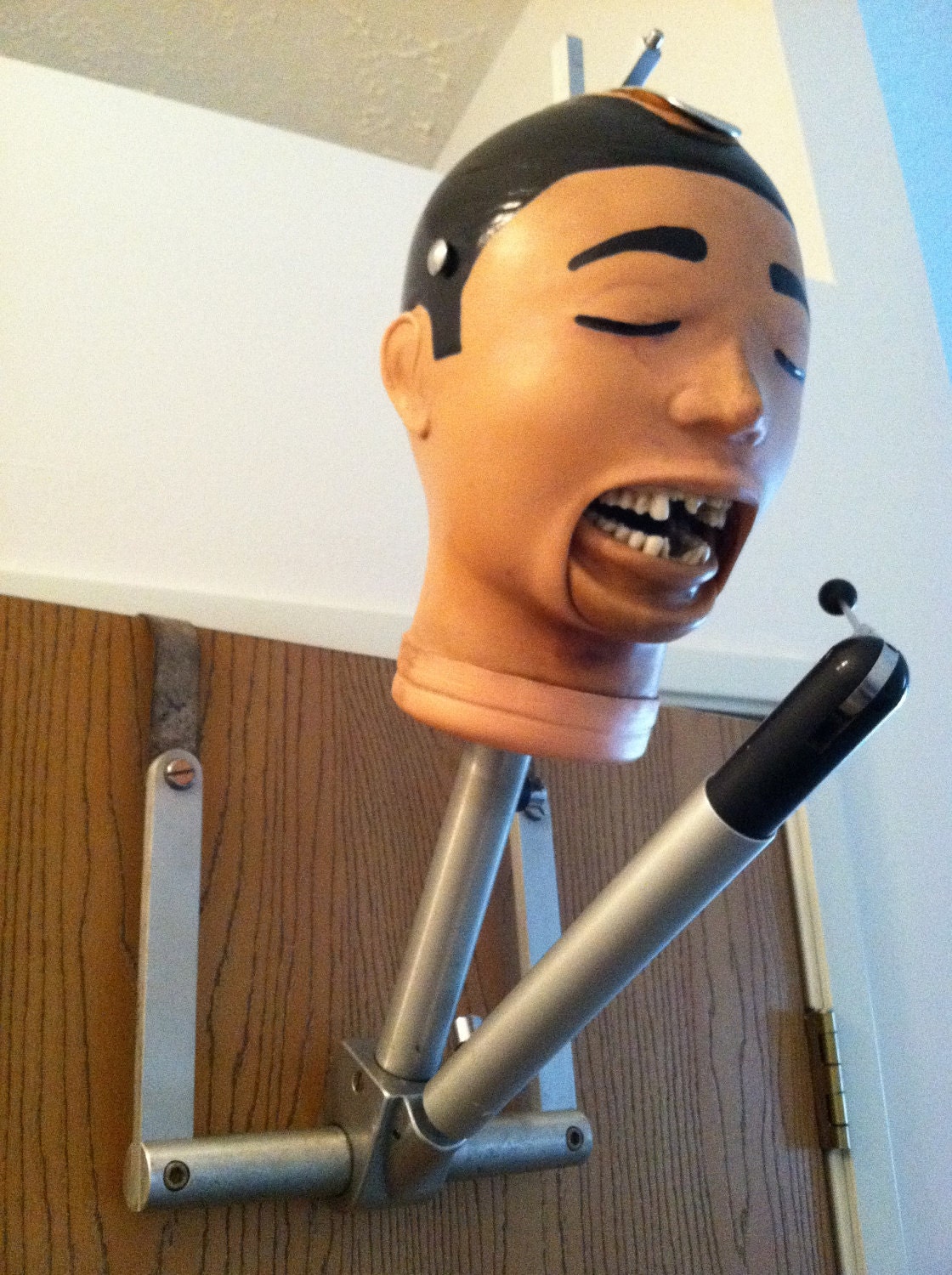 Dental Mannequin Head 1950's Rubber with moving Jaw by ErieAttic