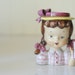 Vintage Napco Little Girl Head Vase With Umbrella Holder