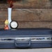 Vintage Suitcase Luggage Navy Blue Suitcase Travel Overnite Bag Makeup Bag