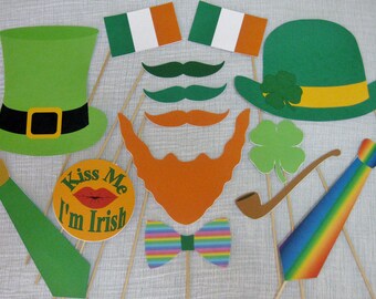 PDF - St Patrick's Day photo booth props/decorations/craft - printable DIY