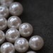 Creamy White faux pearl Beads with hole 10mm round / 40 pcs