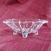Vintage Depression Pressed Glass Four-Footed Bowl- Candy Dish- Soap Dish- Home Bar- Hostess gift- business card holder