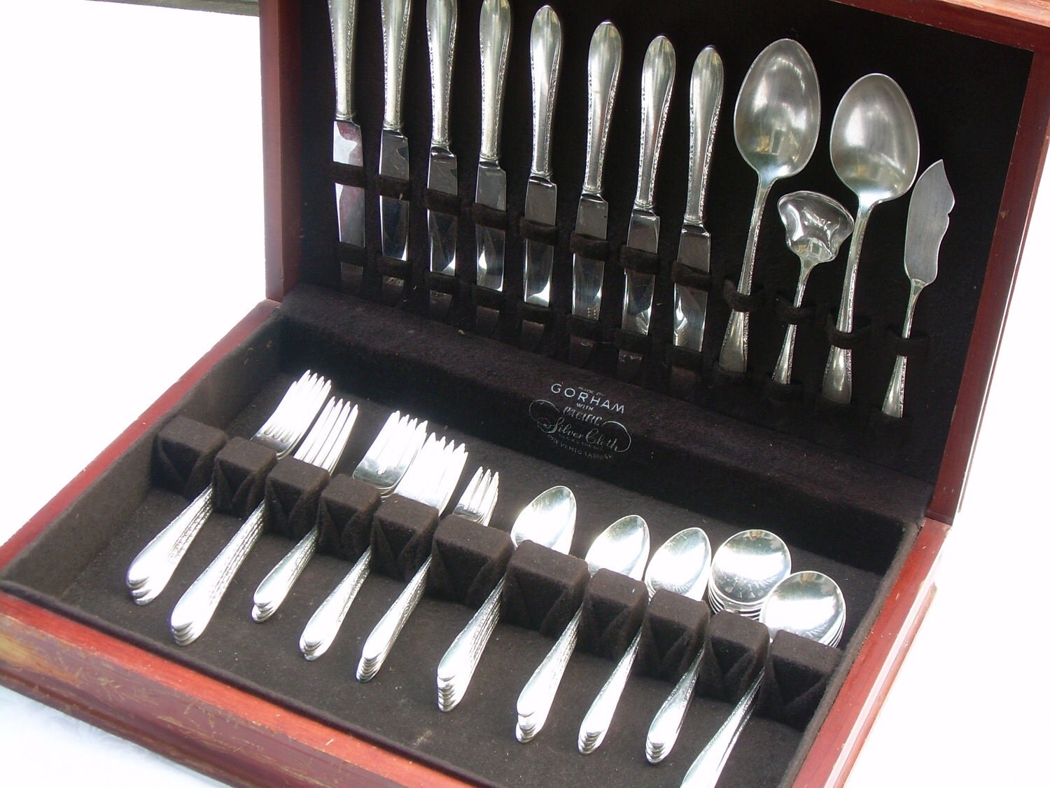 Silver plate flatware by Gorham invitation by lockedesignstudios