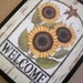 10x13" SUNFLOWER WELCOME Country Retro Primitive KITCHEN Decor Sign Free Shipping