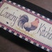 Country Kitchen Rooster Retro Primitive KITCHEN Decor Sign FREE Shipping 6x12