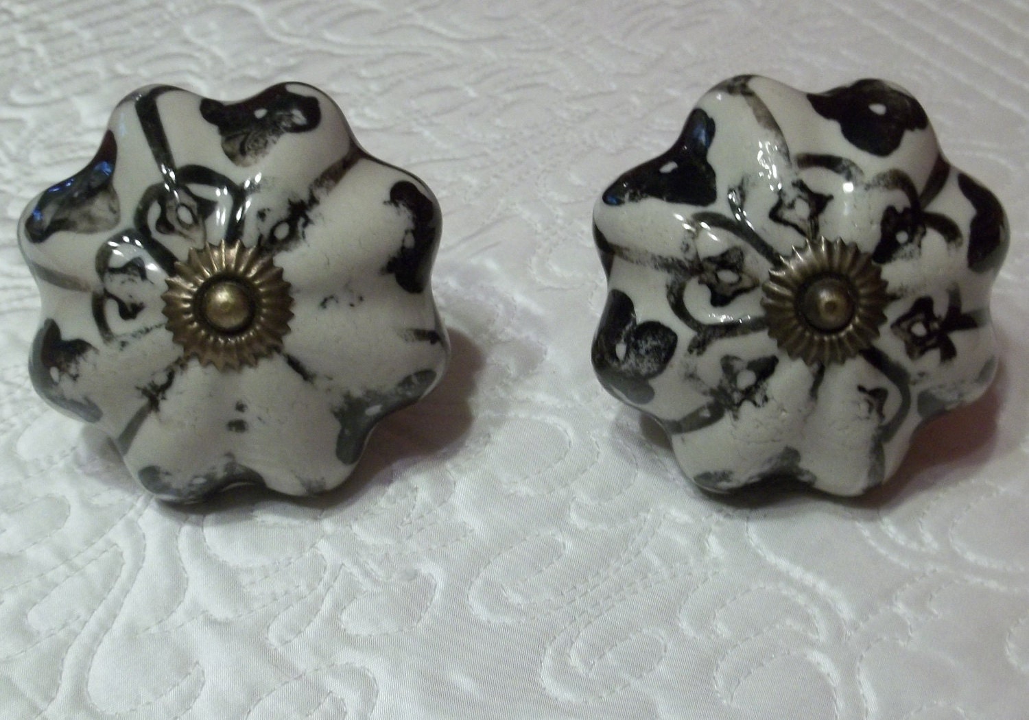 old hand painted porcelain door knobs