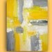 ART ORIGINAL Yellow and Gray Acrylic Painting on Gallery Canvas Titled: Paved Paradise 24x30x1.5" by Ora Birenbaum