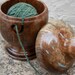 Lidded Walnut Yarn Bowl