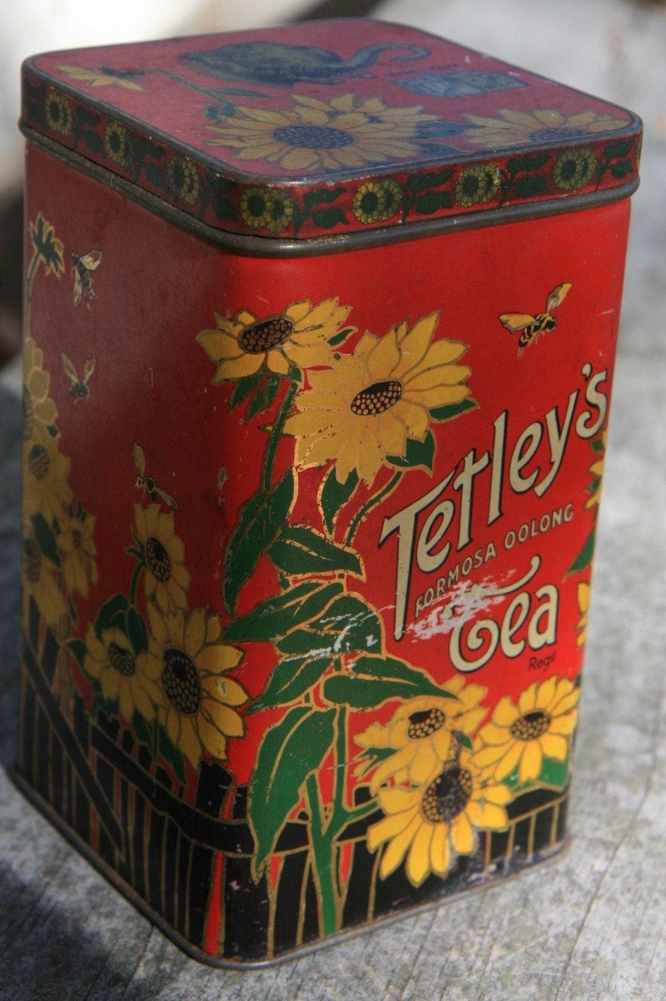 Vintage Tetley's Formosa Oolong Tea Tin