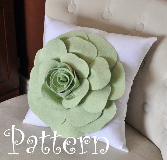 Items similar to Rose Pattern Decorative Flower Pillow Pattern with Bonus Pillow Tutorial PDF