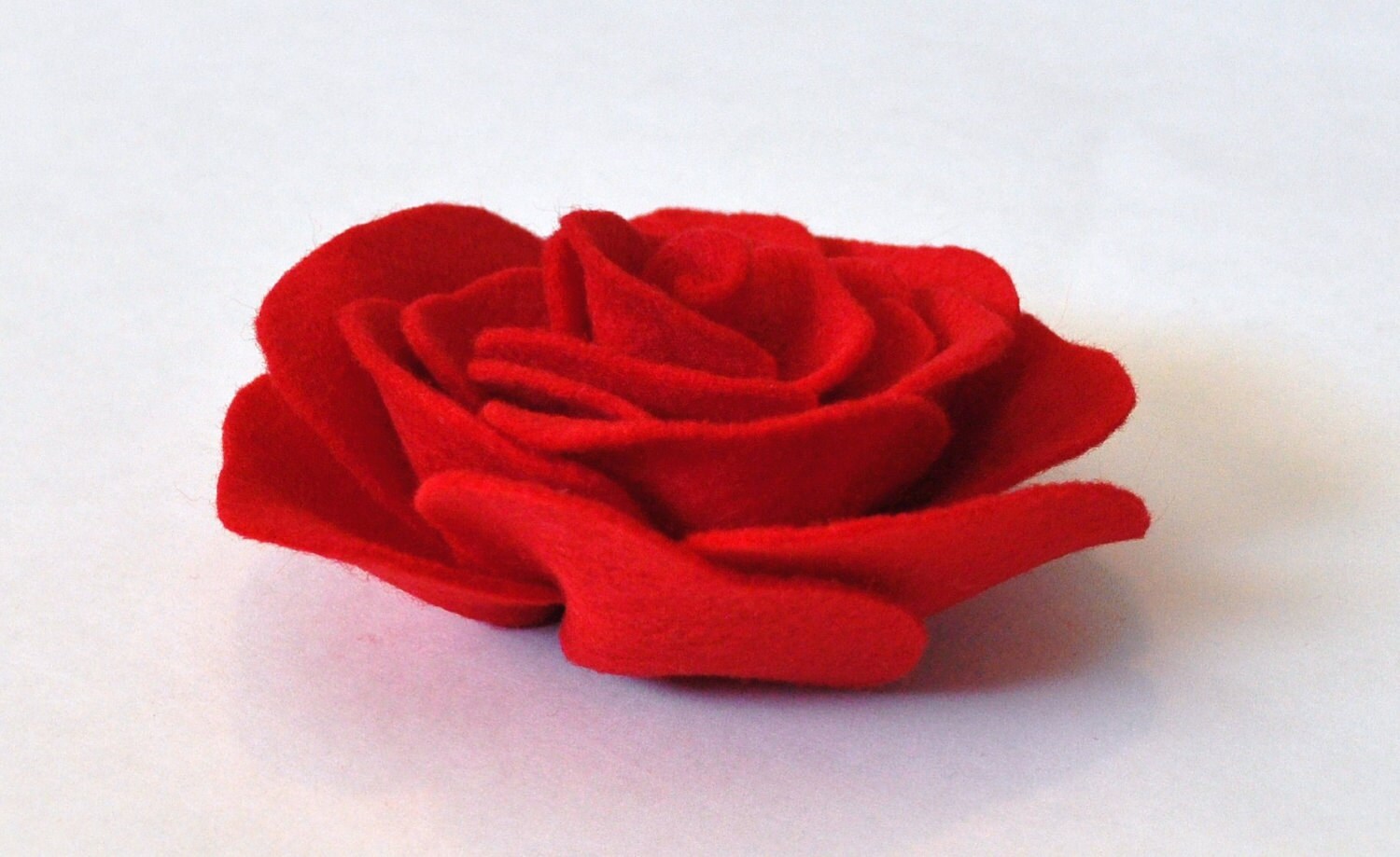 Felt Rose Pattern Felt Flower Pattern Hairclip by bedbuggspatterns