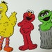11.5" Sesame Street -Set of 3- Elmo, Big Bird & Oscar the Grouch die cuts