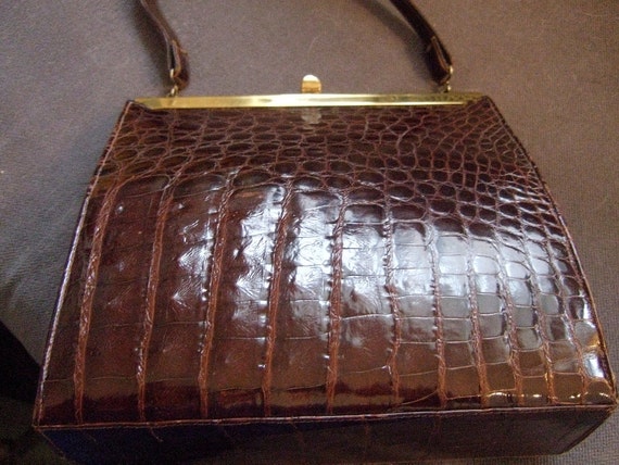 vintage alligator bag