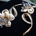 RESERVED FOR SHARON Sale Pending Coro Sterling 1940s Flower Fur Clips Pair
