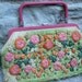 Straw Flower Handbag by Ann Taylor c 1990