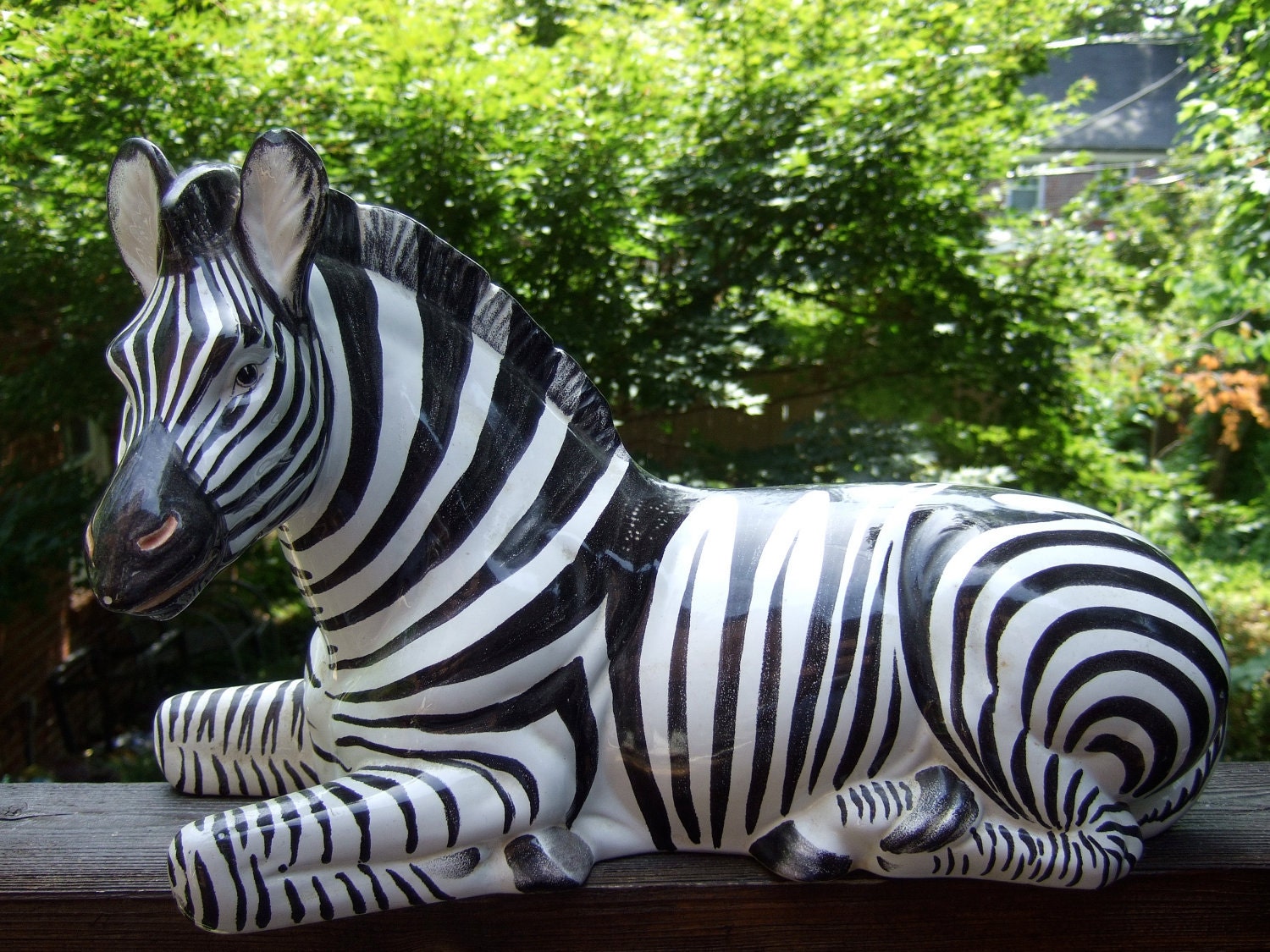 fat zebra statue