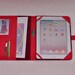 Top grain iPad leather case with belt for your iPad 1 and iPad 2 in Red