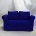 Dollhouse 1:12 Scale Blue Sofa