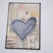 Soft Heart Fabric Postcard