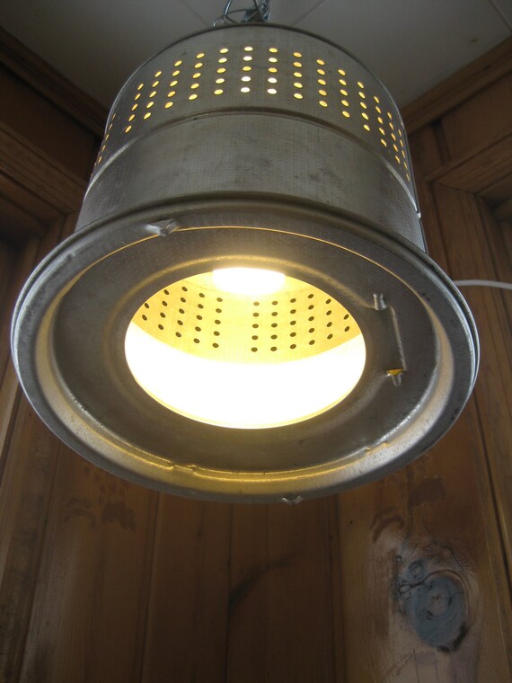 Items similar to Upcycled Rustic Minnow Bucket Light on Etsy