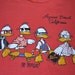 Vintage T Shirt No Nerds, Laguna Beach California, Cool Ducks saying No Nerds 1986. Red Small. Eco Friendly Shipping