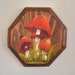 Mushroom Vintage Wooden Wall Hanging. Wood Plaque Hand Painted Red Magic, Grass. Woodland Spring Fall Mushrooms Gift