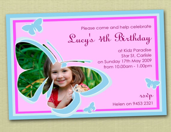 Butterfly Birthday Invitations - You Print Il_570xn