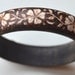 Wooden bangle, original pyrography, woodburning.