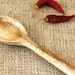 Rustic Carved Wood Spoon made from Hackberry Hardwood