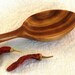 Hand Carved Black Cherry Wood Spoon - Extra Large Bowl