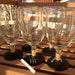 Set of Six Chalk Board and Burlap Goblet // Wine Glass // Iced Tea // Water Glasses