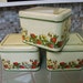 Sweet Vintage Metal Strawberry Canister Set / Kitchen Storage Organization