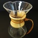 Chemex Pyrex Vintage Glass Coffee Maker Wooden Collar Rawhide Lace 40s 50s
