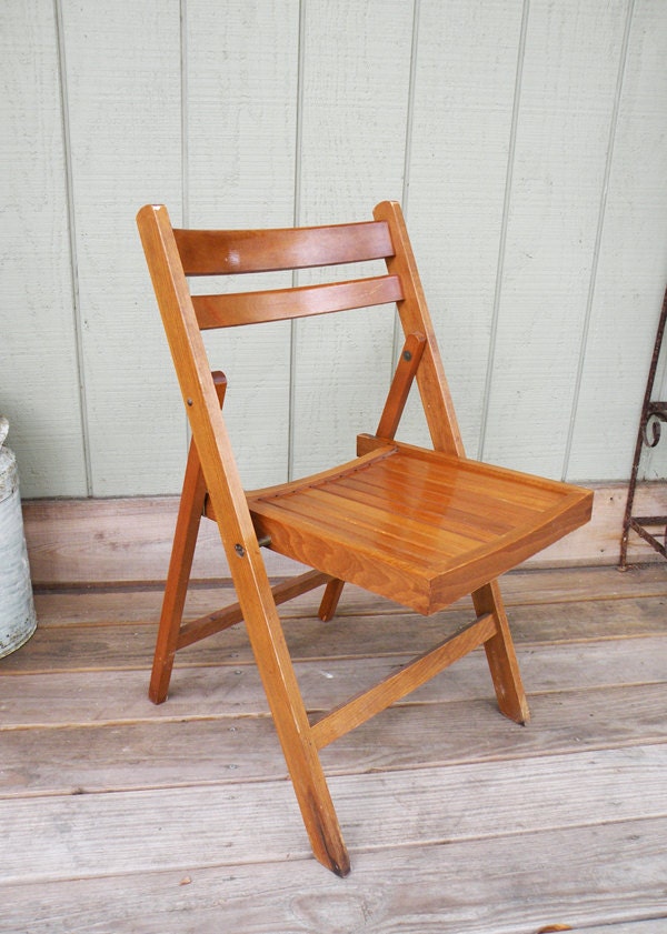 Three Nice Wooden Folding Chairs Made in Romania