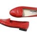 80s Vintage Woven Red Leather Loafers, 9