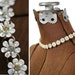 Vintage 50s / 60s Daisy Chain Necklace with Rhinestones