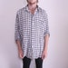 100% Linen Plaid Collared Long Sleeved Mens Shirt